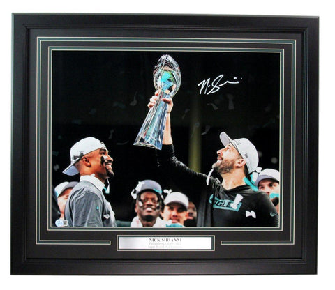 Nick Sirianni Signed/Auto 16x20 Photo Philadelphia Eagles Framed Beckett 195282