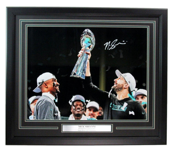 Nick Sirianni Signed/Auto 16x20 Photo Philadelphia Eagles Framed Beckett 195282
