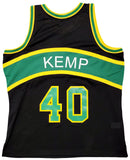 SONICS SHAWN KEMP AUTOGRAPHED BLACK AUTH M & N JERSEY XL ON FRONT MCS 203435