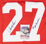 Irving Fryar "83 All American" Signed Nebraska Cornhuskers Jersey (JSA COA) W.R.