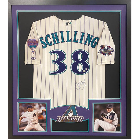 Curt Schilling Autographed Signed Framed Arizona Diamondbacks Jersey MLB COA