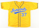 Bill Lee Signed Savannah Jersey Inscribed "G0 Bananas" & "Spaceman" (Beckett)