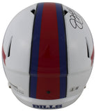 Bills Jim Kelly Signed White Full Size Speed Rep Helmet w/ Case BAS Witnessed