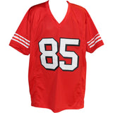 George Kittle Autographed/Signed Pro Style XL Red Jersey Beckett Witness 49874