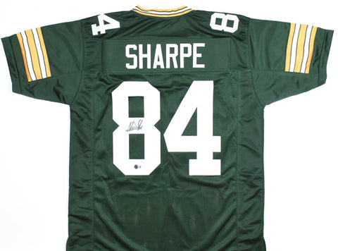 Sterling Sharpe Autographed Green Pro Style Jersey - Beckett W Hologram *Black