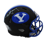 Steve Young Signed BYU Cougars Schutt Black NCAA Mini Helmet