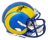 Rams Jared Verse Authentic Signed Speed Mini Helmet W/ Case BAS Witnessed