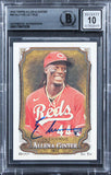 Elly De La Cruz Signed 2024 Topps Allen & Ginter #44 RC Card Auto 10 BAS Slabbed