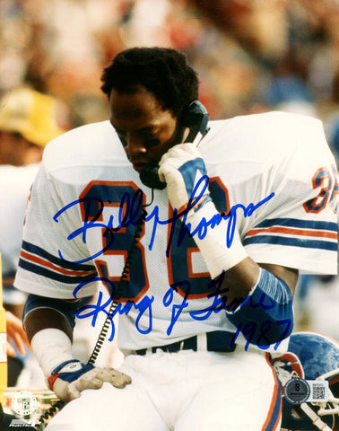 Billy Thompson Signed Denver Broncos 8x10 Photo Ring of Fame BAS 45247