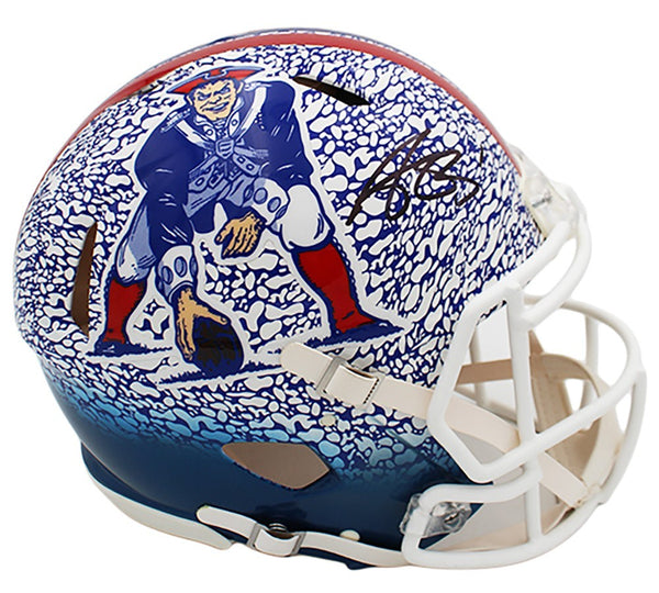 AJ Brown Signed New England Patriots Speed Authentic Custom NFL Helmet