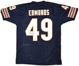 CHICAGO BEARS TREMAINE EDMUNDS AUTOGRAPHED BLUE JERSEY BECKETT BAS QR 216946