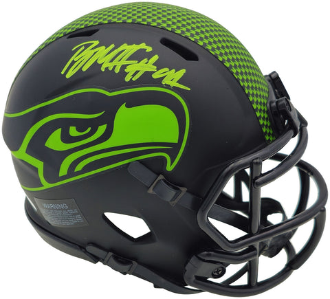 BYRON MURPHY II AUTOGRAPHED SEAHAWKS ECLIPSE BLACK MINI HELMET MCS 235601