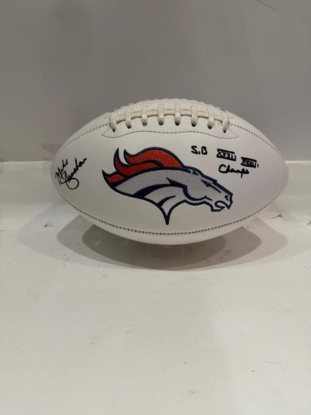 Mike Shanahan Denver Broncos Autographed/Inscribed White Panel Football