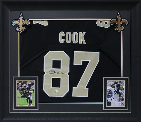 Jared Cook Authentic Signed Black Pro Style Framed Jersey BAS Witnessed