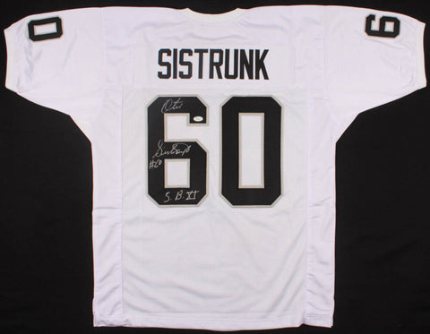 Otis Sistrunk Signed Oakland Raiders White Jersey Inscribed "SB XI" (JSA COA) DE