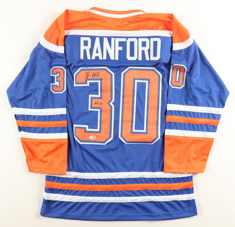 Bill Ranford Signed Edmonton Oilers Jersey Inscribed "2x SC" (JSA) Goaltender