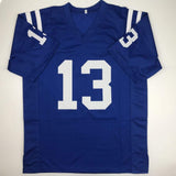 Autographed/Signed TY T.Y. Hilton Indianapolis Blue Football Jersey JSA COA