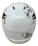 Jordan Mailata Signed Philadelphia Eagles Throwback White Mini Speed Helmet BAS