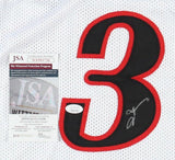 Allen Iverson Signed Philadelphia 76ers White Jersey (JSA COA) #1 Pk 1996 Draft