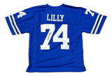 Bob Lilly Dallas Signed Blue Football Jersey BAS