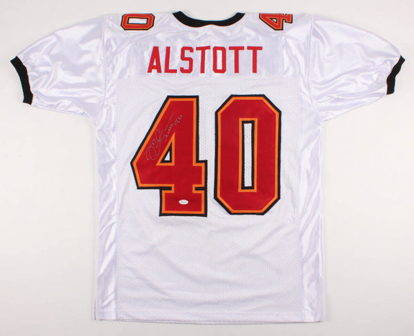 Mike Alstott Signed Tampa Bay Buccaneers Jersey (JSA COA) Bucs 6xPro Bowl Fullbk