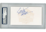 Steve Sabol Autographed/Signed NFL Films Index Card Slabbed PSA 54917