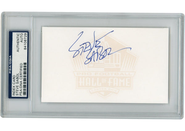 Steve Sabol Autographed/Signed NFL Films Index Card Slabbed PSA 54917