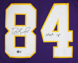 Vikings Randy Moss "HOF 18" Signed Purple Mitchell & Ness Jersey BAS Witnessed 1