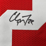 Autographed/Signed Christian McCaffrey San Francisco Red Jersey Beckett BAS COA