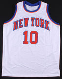 Walt Frazier Signed New York Knicks Jersey (JSA COA) 2xNBA Champion (1970, 1973)