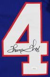 Thurman Thomas Authentic Signed Blue Pro Style Framed Jersey Autographed JSA Wit