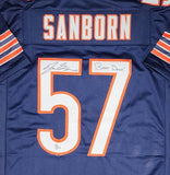 Chicago Bears Linebacker JACK SANBORN Signed Custom Replica Navy Jersey - BAS