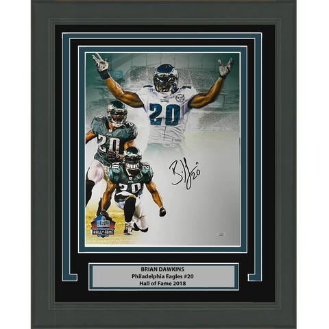 Framed Autographed/Signed Brian Dawkins Philadelphia Eagles 16x20 Photo JSA COA