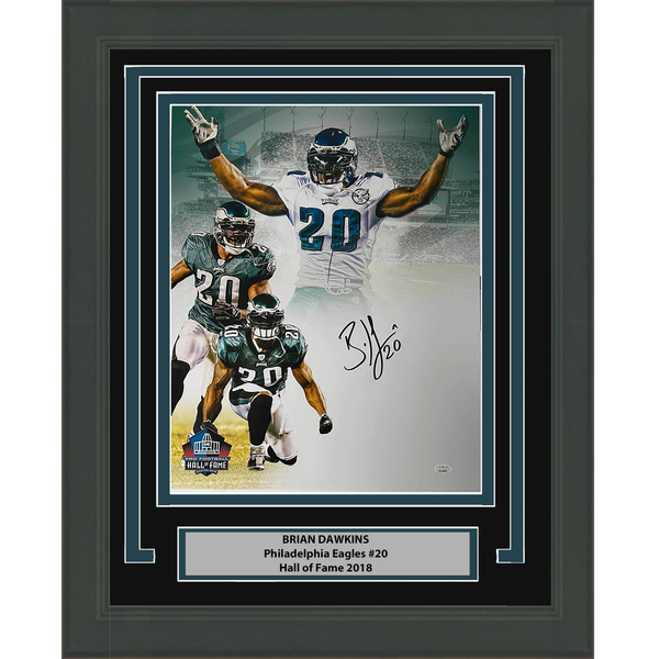 Framed Autographed/Signed Brian Dawkins Philadelphia Eagles 16x20 Photo JSA COA