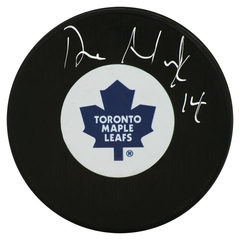 Dave Andreychuk Signed Maple Leafs Logo Hockey Puck - (SCHWARTZ COA)