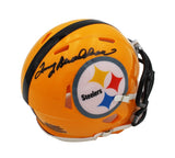 Terry Bradshaw Signed Pittsburgh Steelers Speed Alternate Yellow NFL Mini Helmet