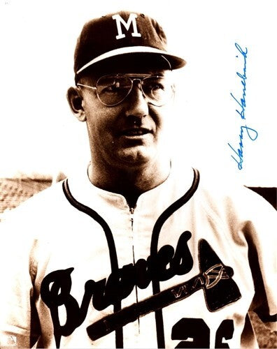 Milw Braves HARRY HANEBRINK (d) Signed 8x10 Photo #1 AUTO