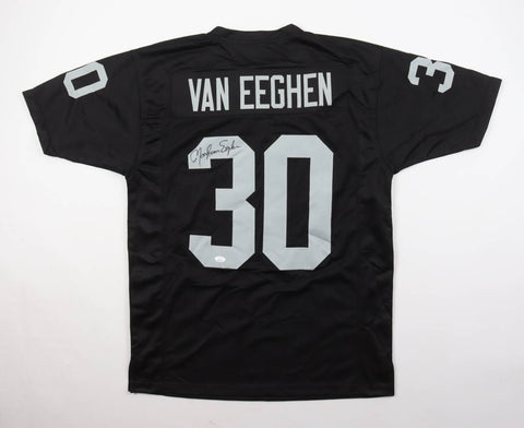 Mark van Eeghen Signed Oakland Raiders Jersey (JSA COA) Super Bowl XI & XV R.B.