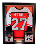 Ron Hextall Autographed Hockey Jersey with Photos Philadelphia Flyers Framed JSA