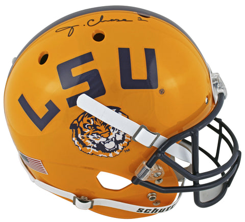 LSU Ja'Marr Chase Authentic Signed Schutt Full Size Rep Helmet BAS Witnessed