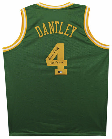 Adrian Dantley "HOF 08" Authentic Signed Green Pro Style Jersey BAS Witnessed