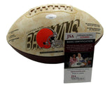 Dante Lavelli HOF Autographed/Inscribed Cleveland Browns Logo Football JSA