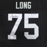 Oakland Raiders Howie Long Autographed Black Jersey Beckett BAS QR #W990566