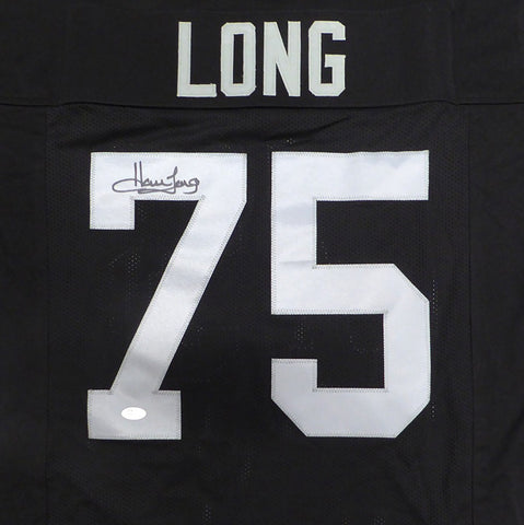 Oakland Raiders Howie Long Autographed Black Jersey Beckett BAS QR #W990566