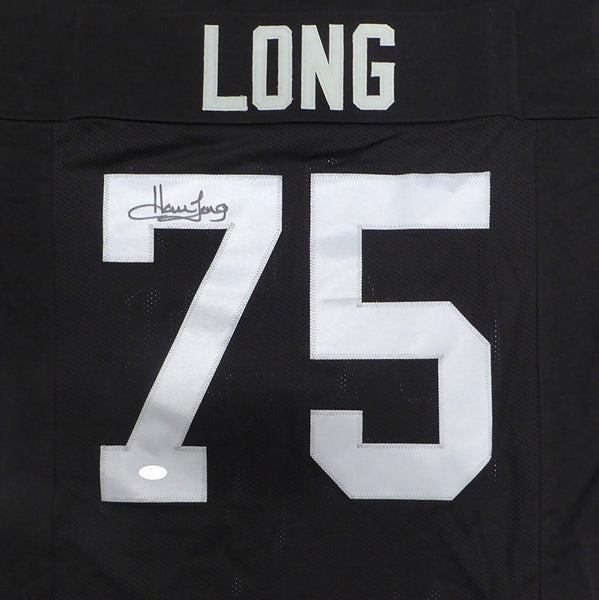 Oakland Raiders Howie Long Autographed Black Jersey Beckett BAS QR #W990566