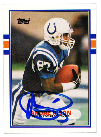 Andre Rison Autographed Colts 1989 Topps Football Rookie Card #102T (SS COA)