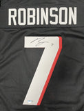 Falcons Running Back BIJAN ROBINSON Signed Custom Replica Black Jersey AUTO BAS
