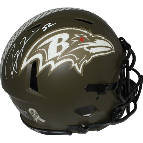 Ray Lewis Signed Baltimore Ravens Authentic Salute Helmet Beckett 42751