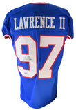 Dexter Lawrence II Signed/Auto Blue Custom Jersey NY Giants Beckett 203387
