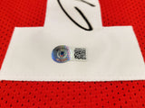 OHIO STATE BUCKEYES JAXON SMITH-NJIGBA AUTOGRAPHED RED JERSEY BECKETT QR 201987